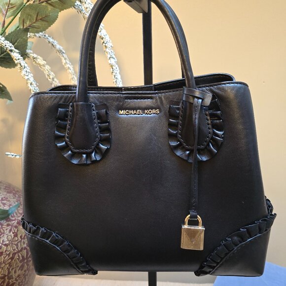 Michael Kors Handbags - Michael Kors Black Ruffle Satchel
Medium size